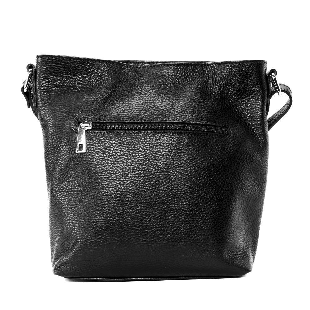 Sac seau en cuir grainé MEGEVE Noir
