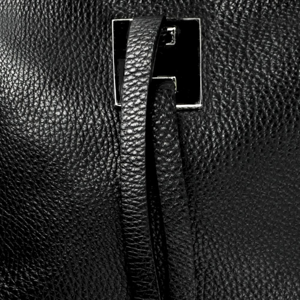 Sac seau en cuir grainé MEGEVE Noir