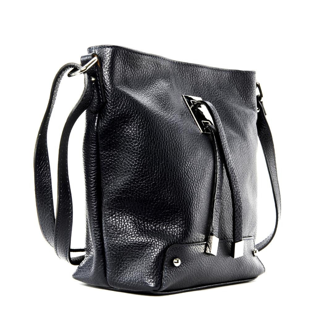 Sac seau en cuir grainé MEGEVE Noir