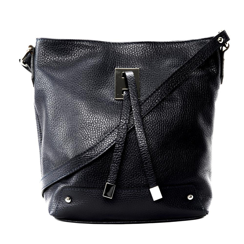 Sac seau en cuir grainé MEGEVE Noir