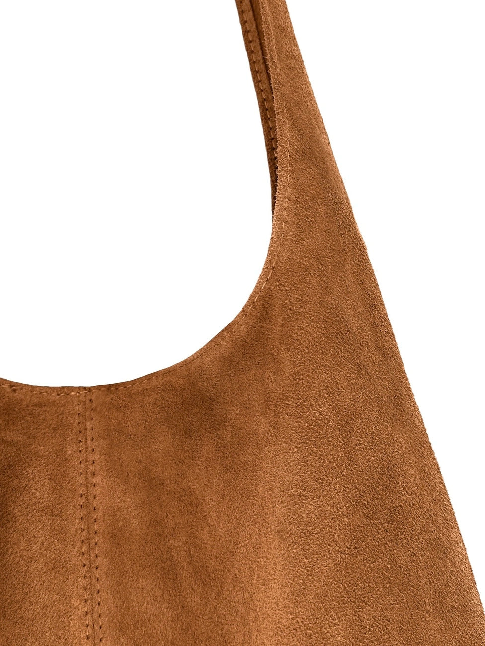 Borsa a mano HOBO in pelle scamosciata EVA Marrone cammello