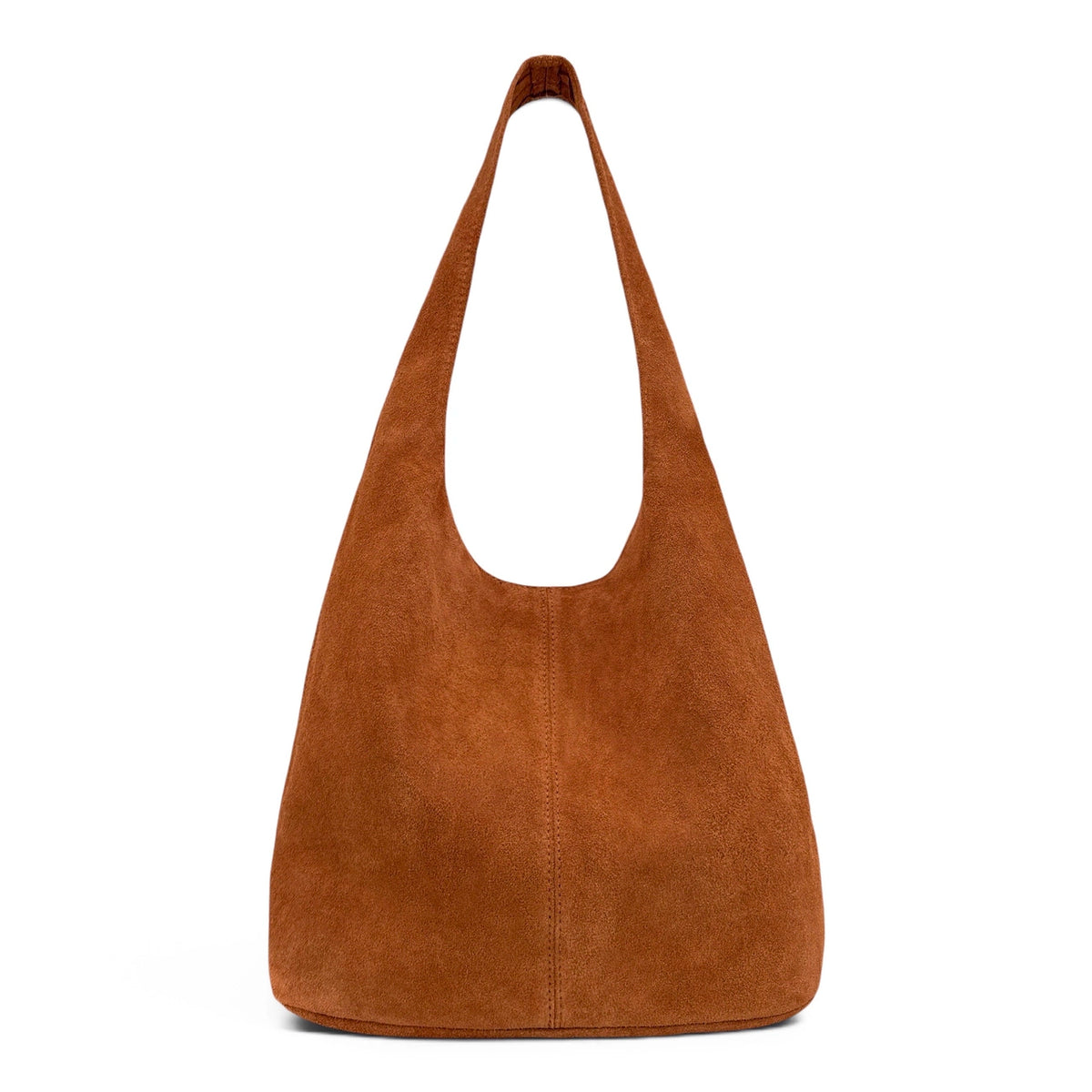 EVA suede hobo-style handbag dark camel