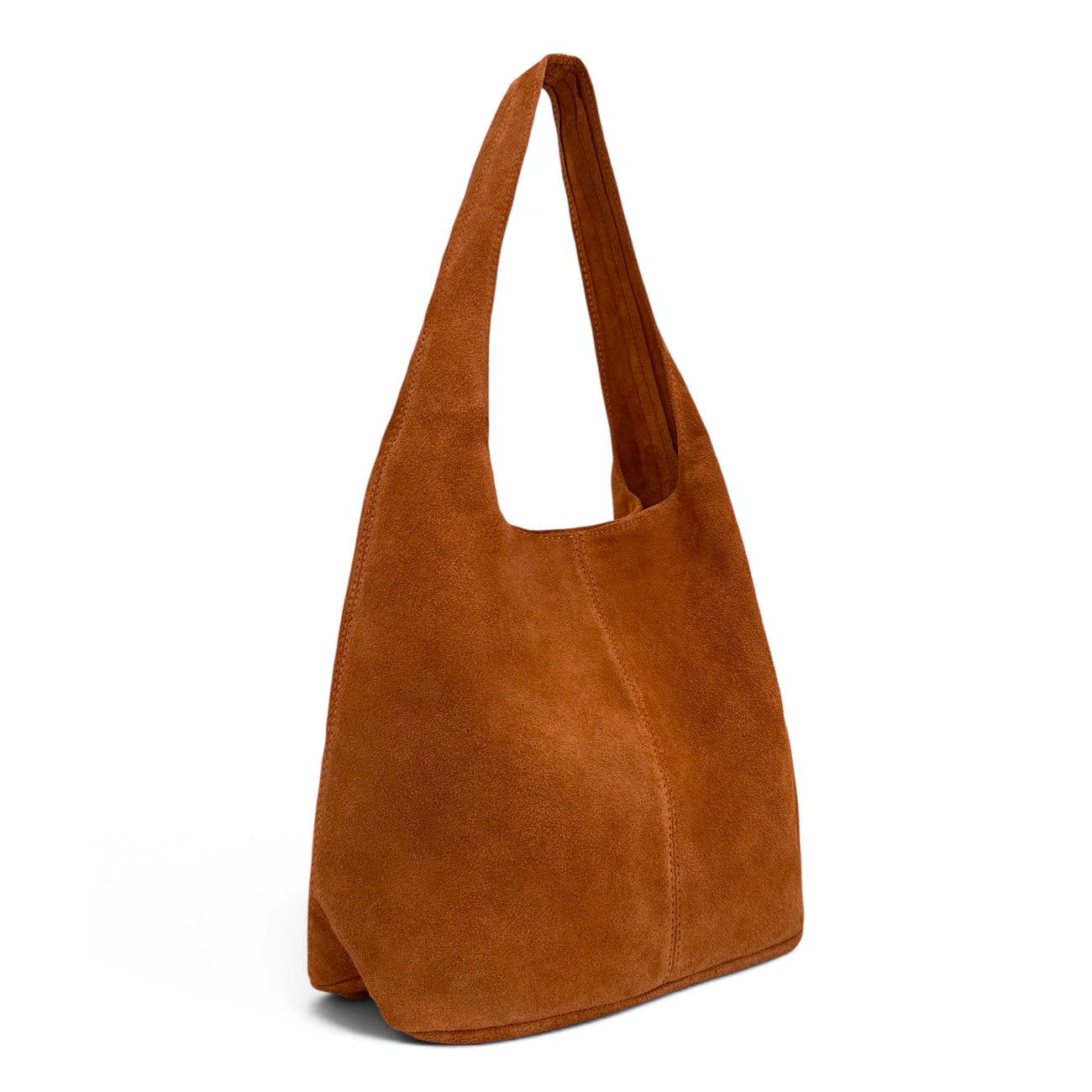 EVA suede hobo-style handbag dark camel