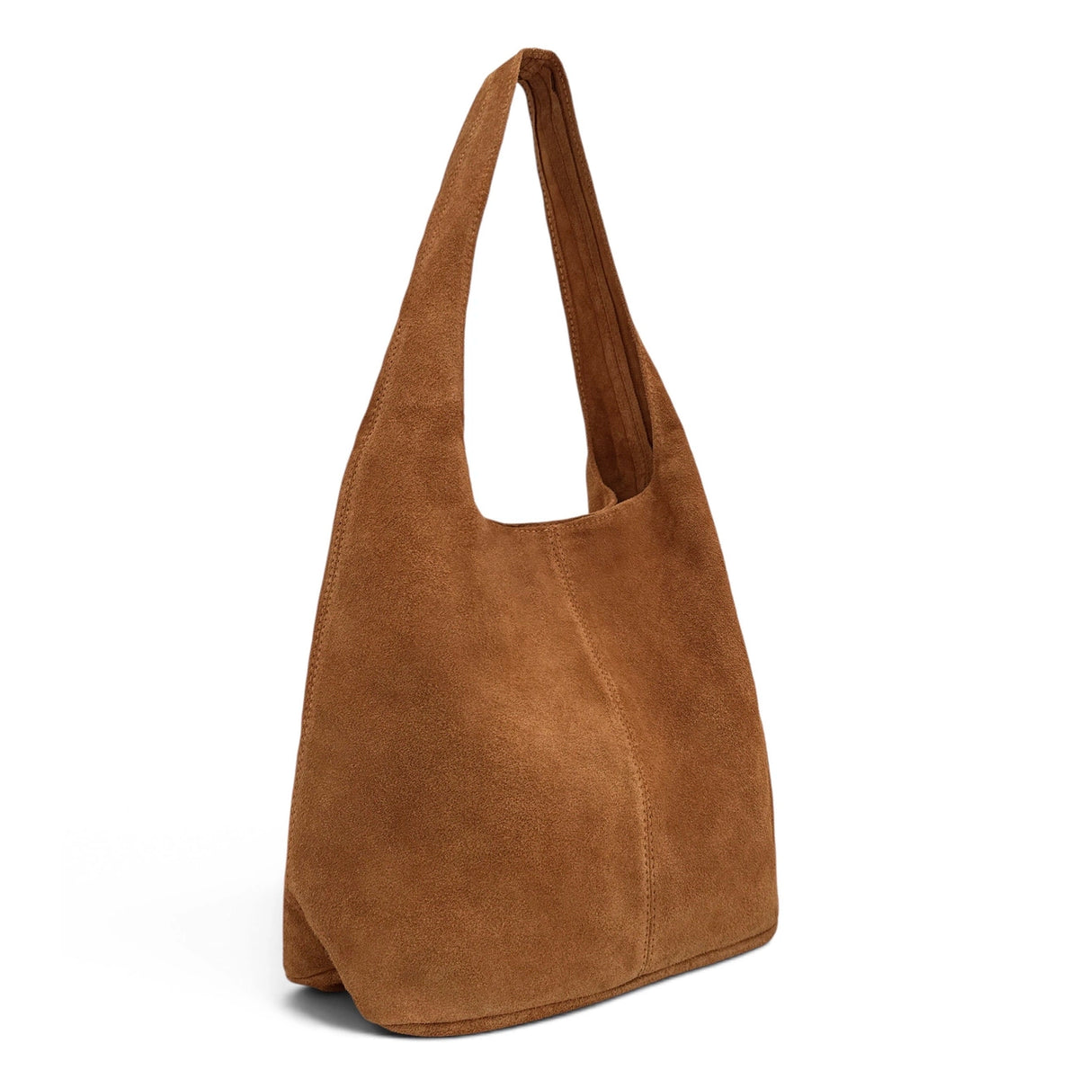Borsa a mano HOBO in pelle scamosciata EVA Marrone cammello