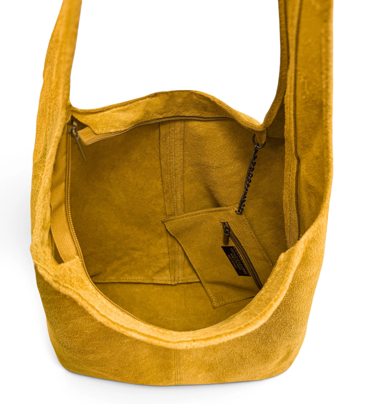 EVA Mustard Yellow HOBO suede handbag