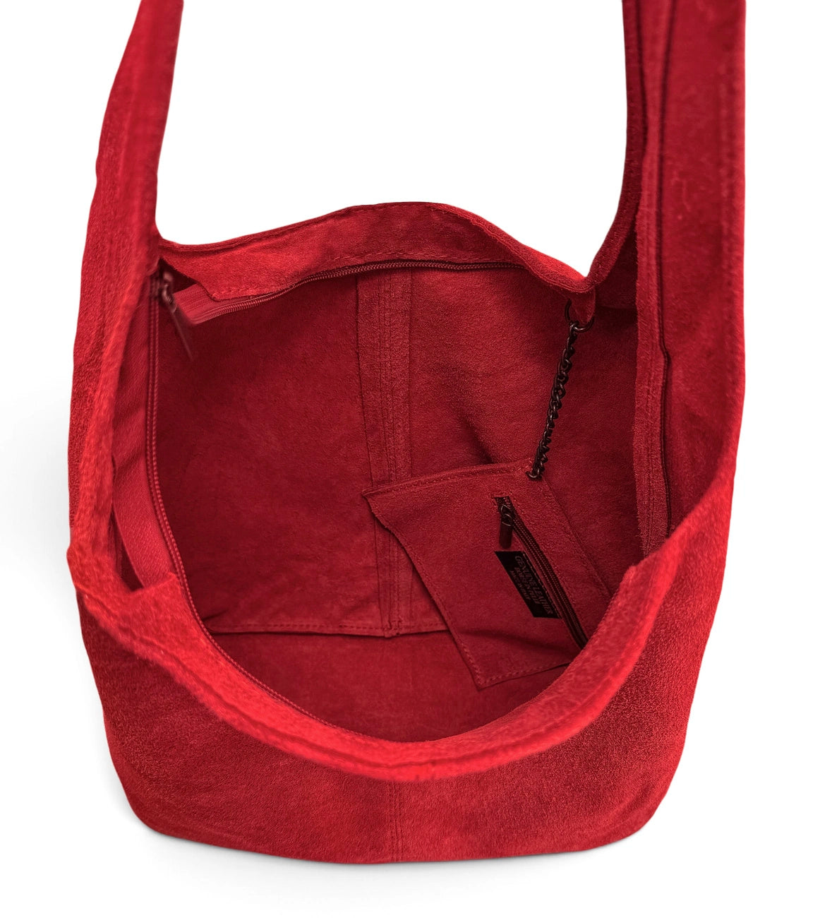 EVA Madder Red HOBO suede handbag