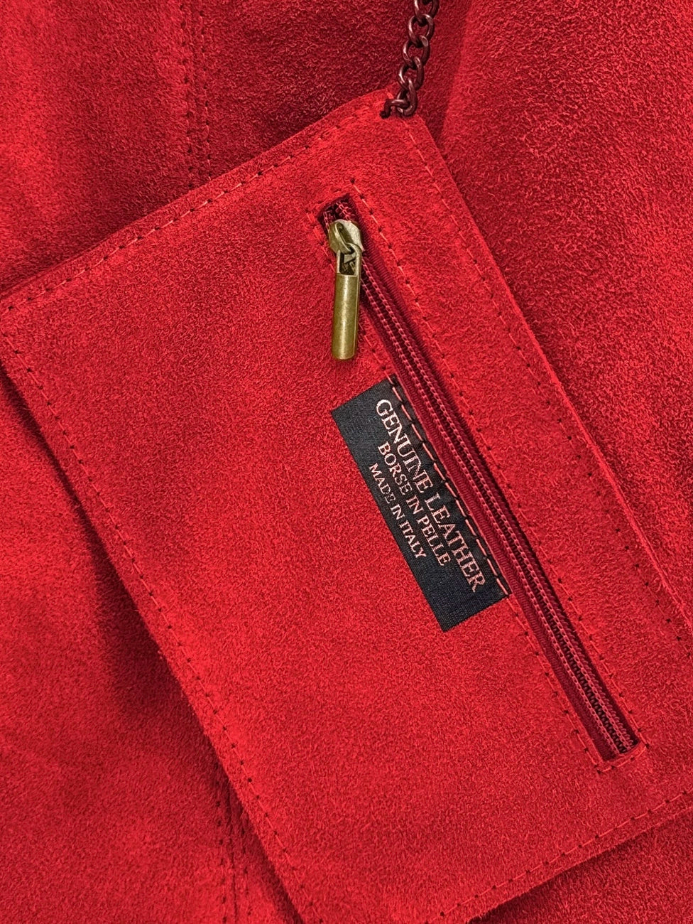 EVA Madder Red HOBO suede handbag