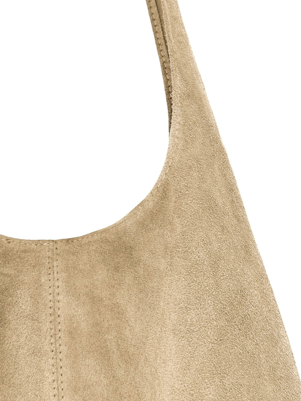 Handtasche in HOBO-Form aus Wildleder EVA Helltaupe