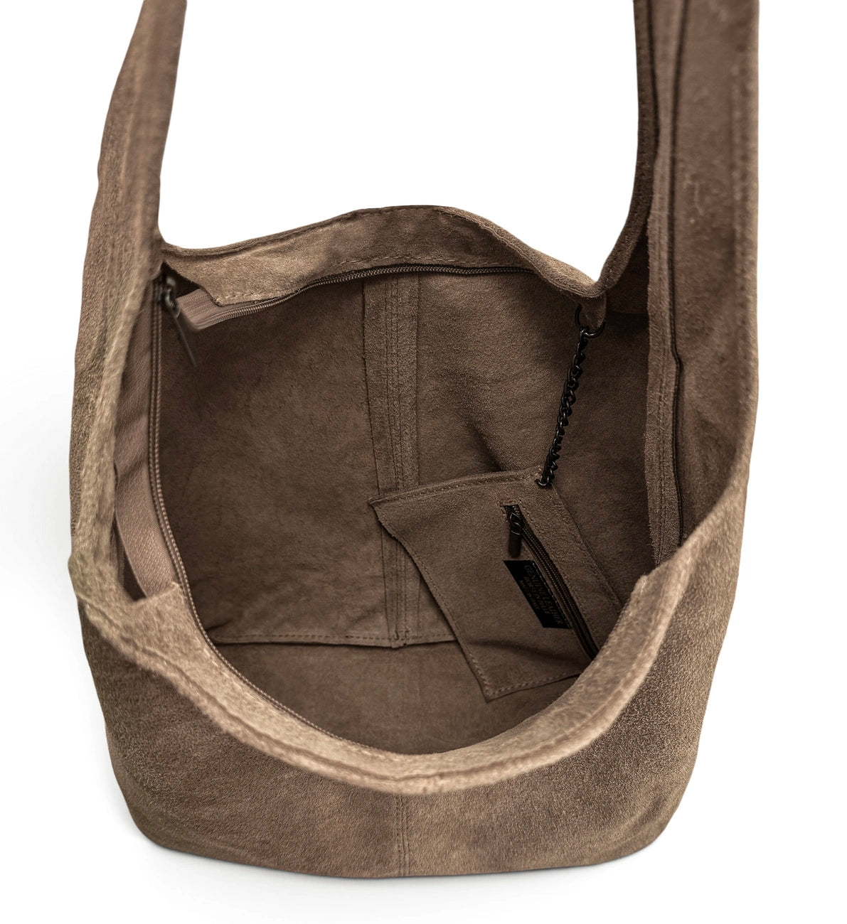 EVA Dark Taupe HOBO suede handbag