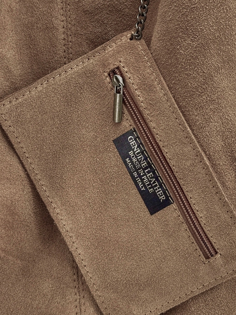 EVA Dark Taupe HOBO suede handbag
