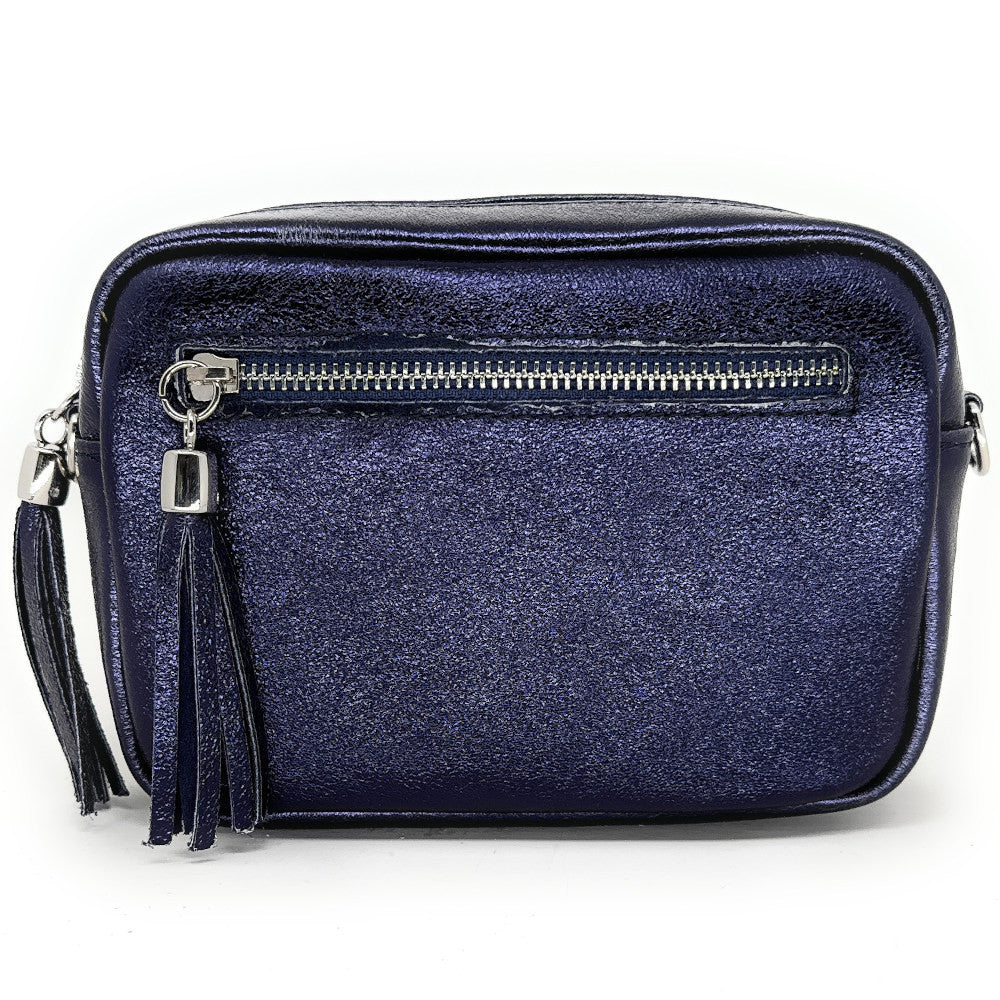 Sac trotteur à bandoulière en cuir irisé LITTLE SEVILLE Nuit étoilée