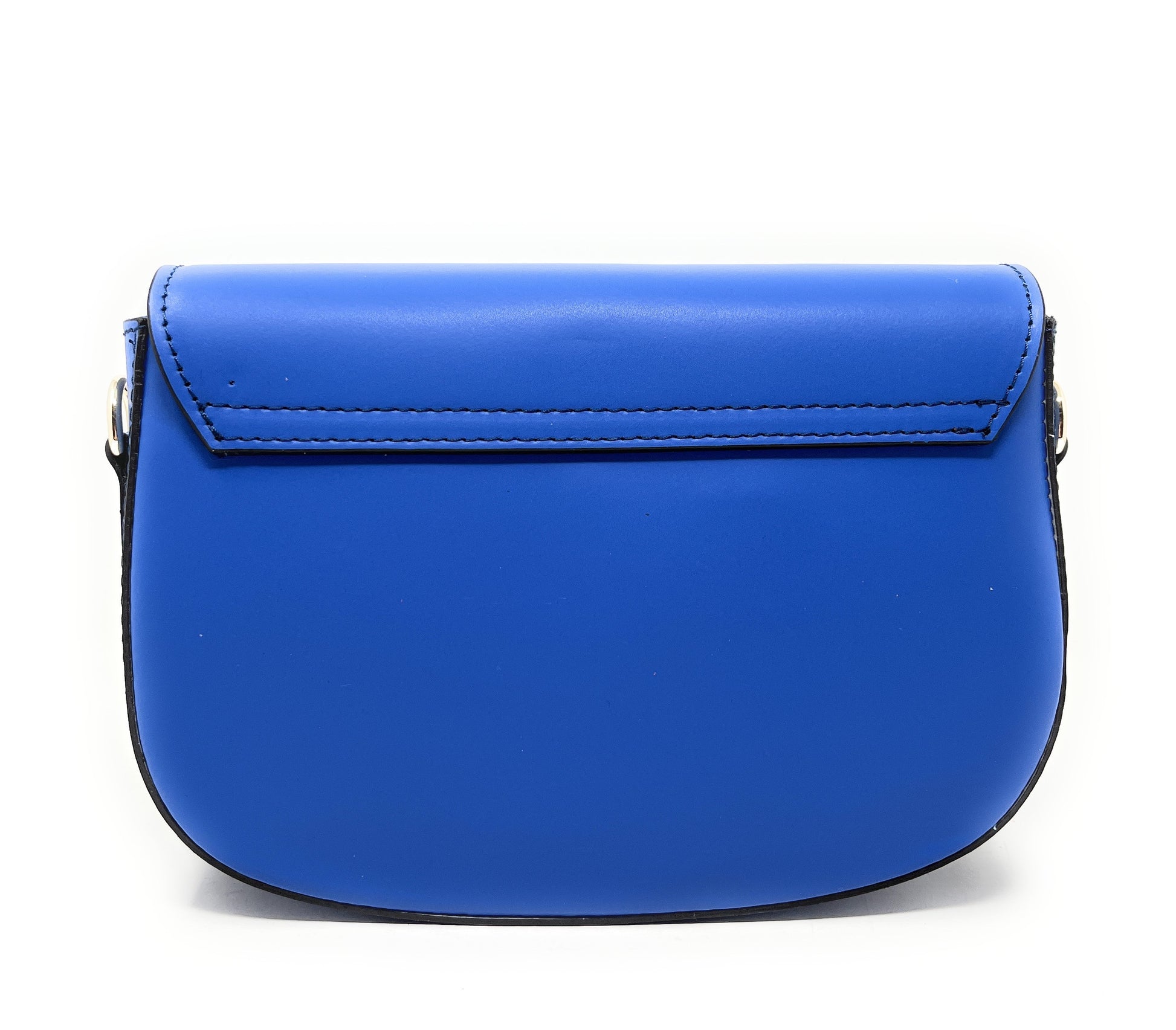 Sac trotteur à bandoulière en cuir lisse MADDY Bleu
