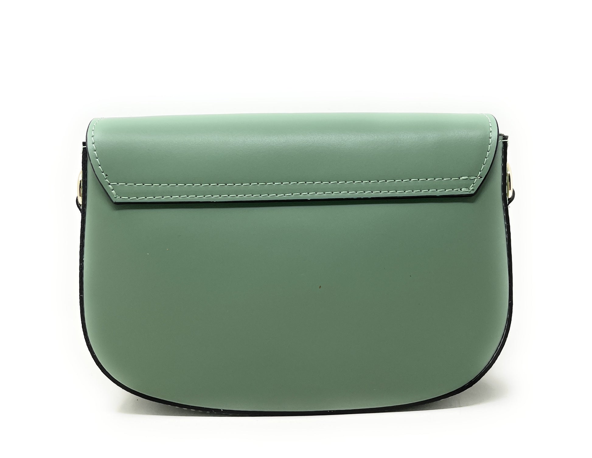 Sac trotteur à bandoulière en cuir lisse MADDY Vert pastel