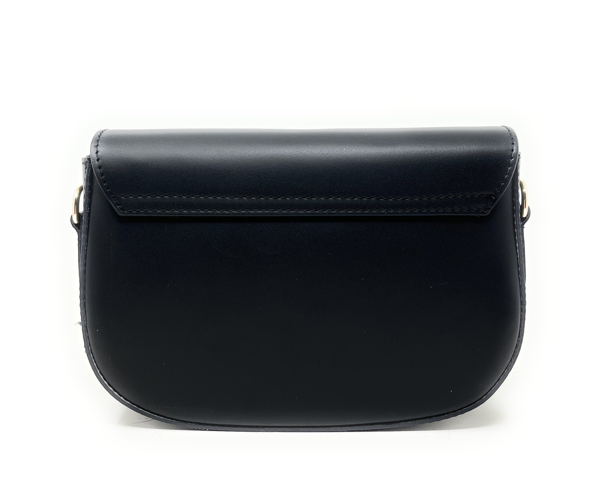 Sac trotteur à bandoulière en cuir lisse MADDY Noir