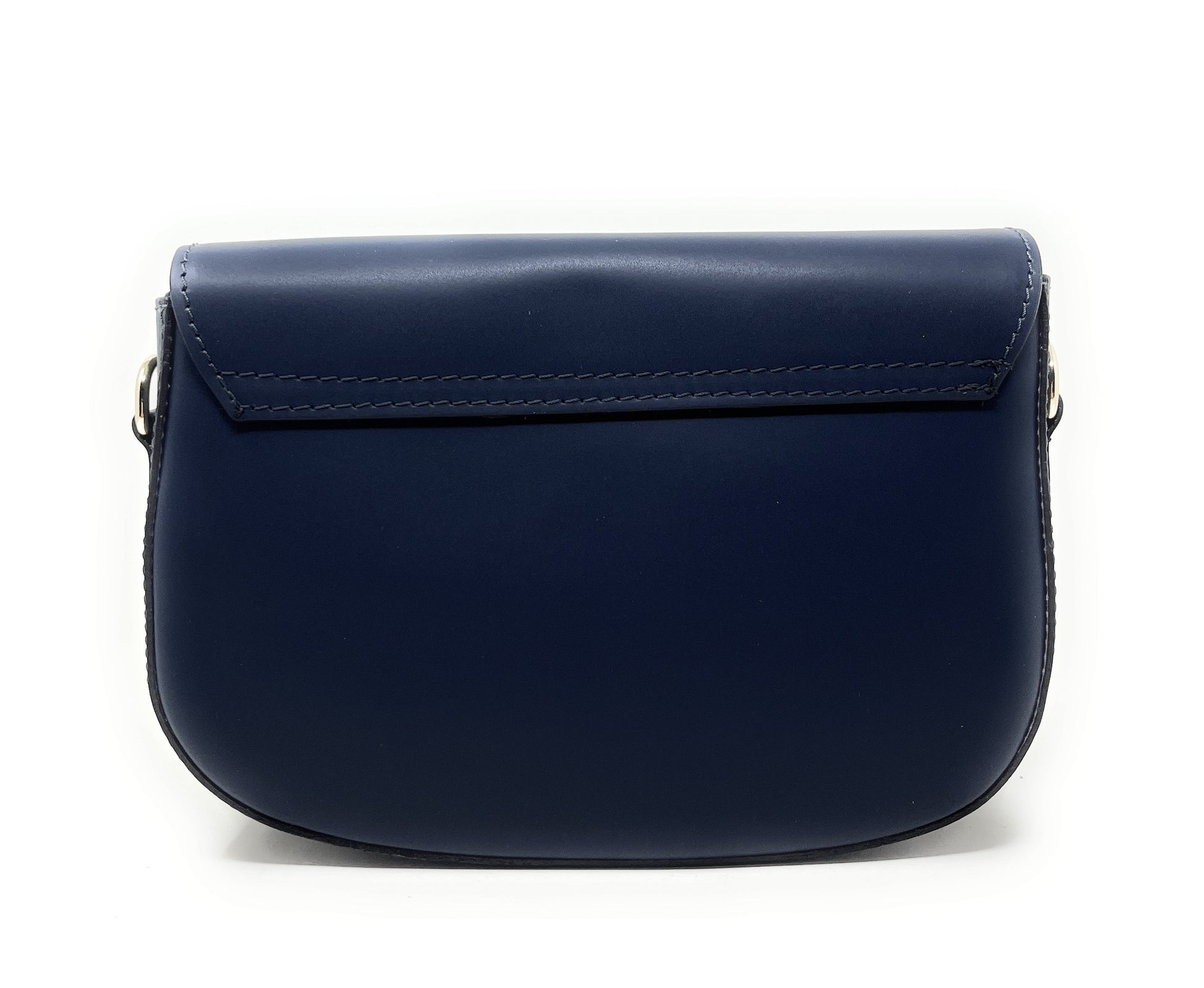 Sac trotteur à bandoulière en cuir lisse MADDY Bleu marine