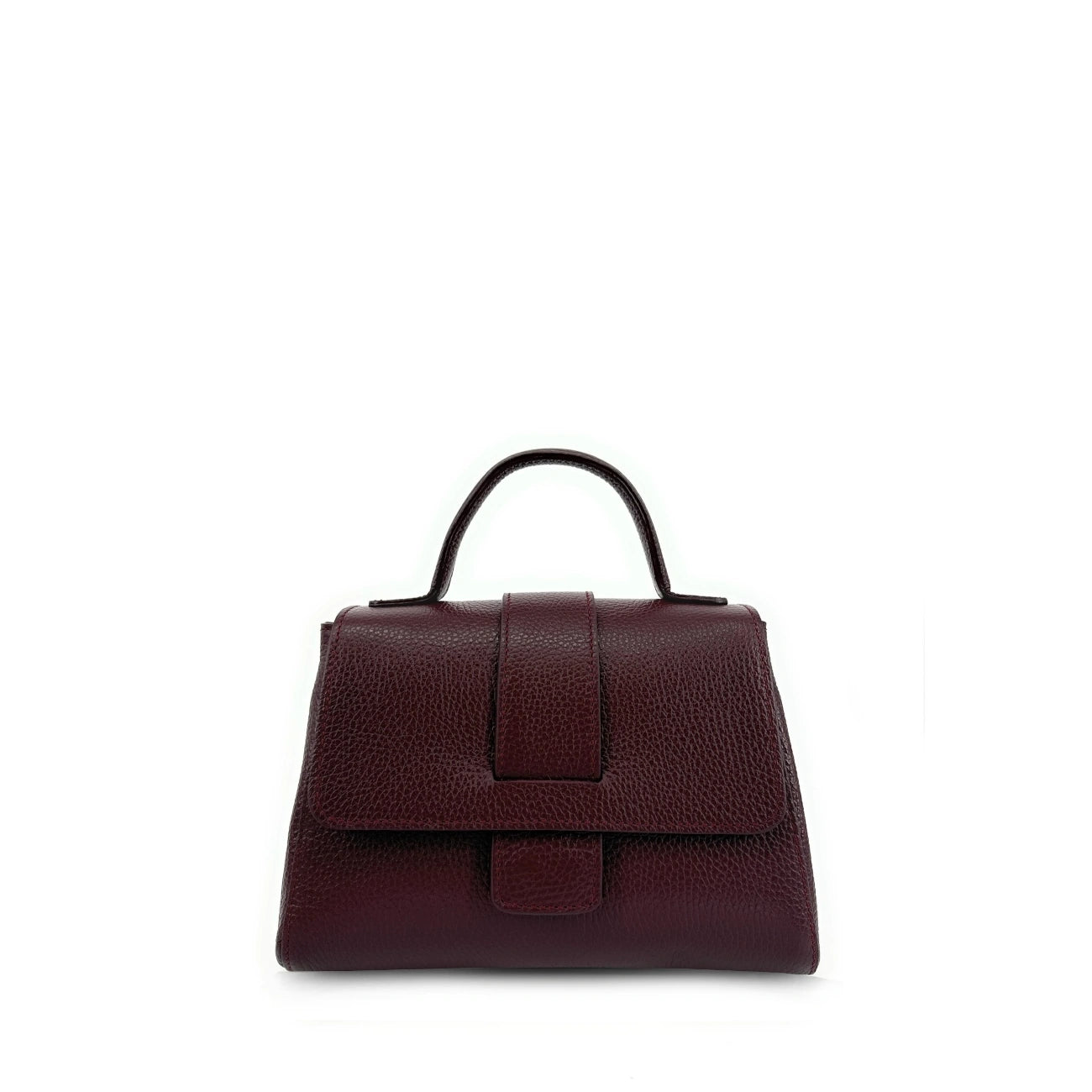 Sac bandoulière en cuir grainé SMART Bordeaux