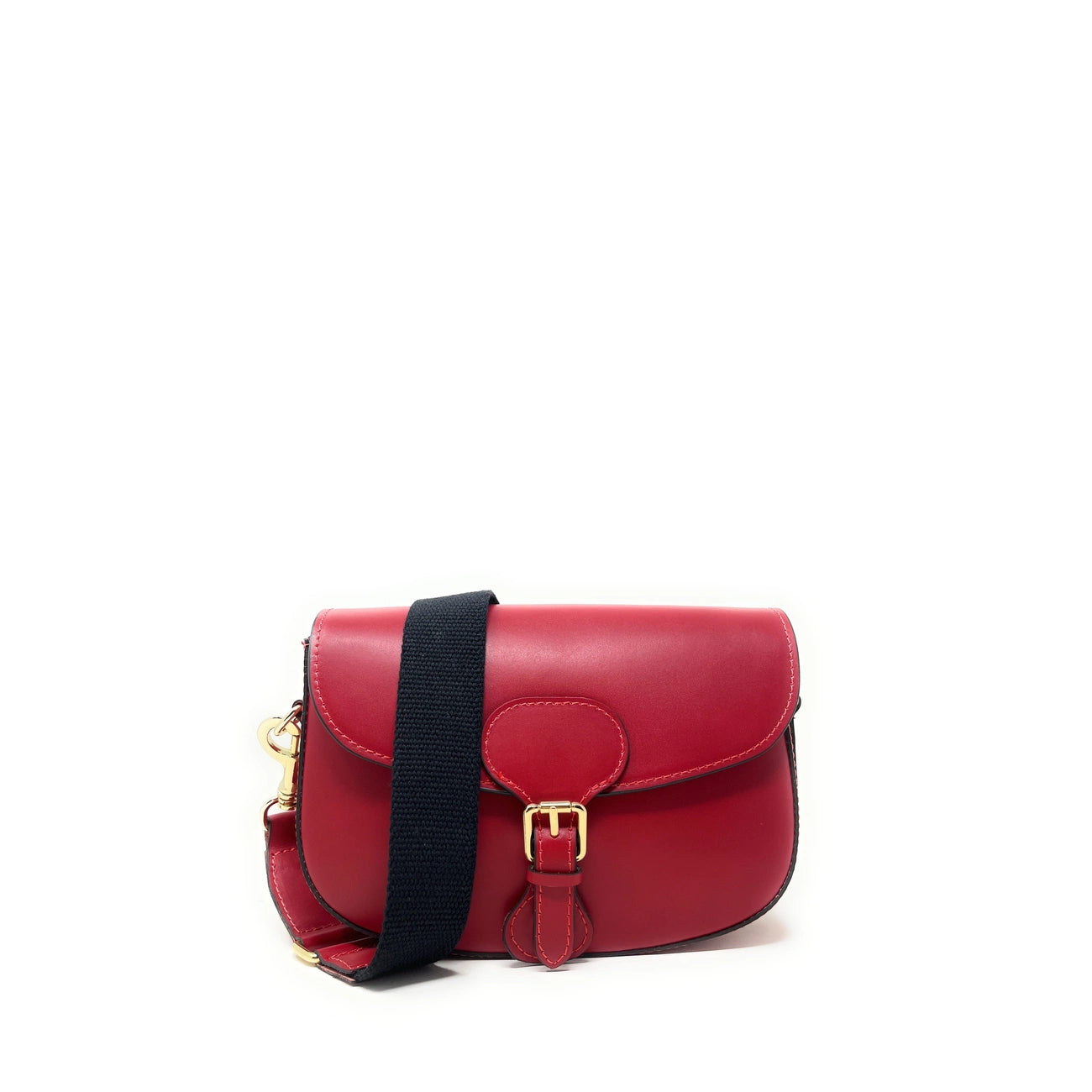 Smooth leather strap bag MADDY Magenta Red