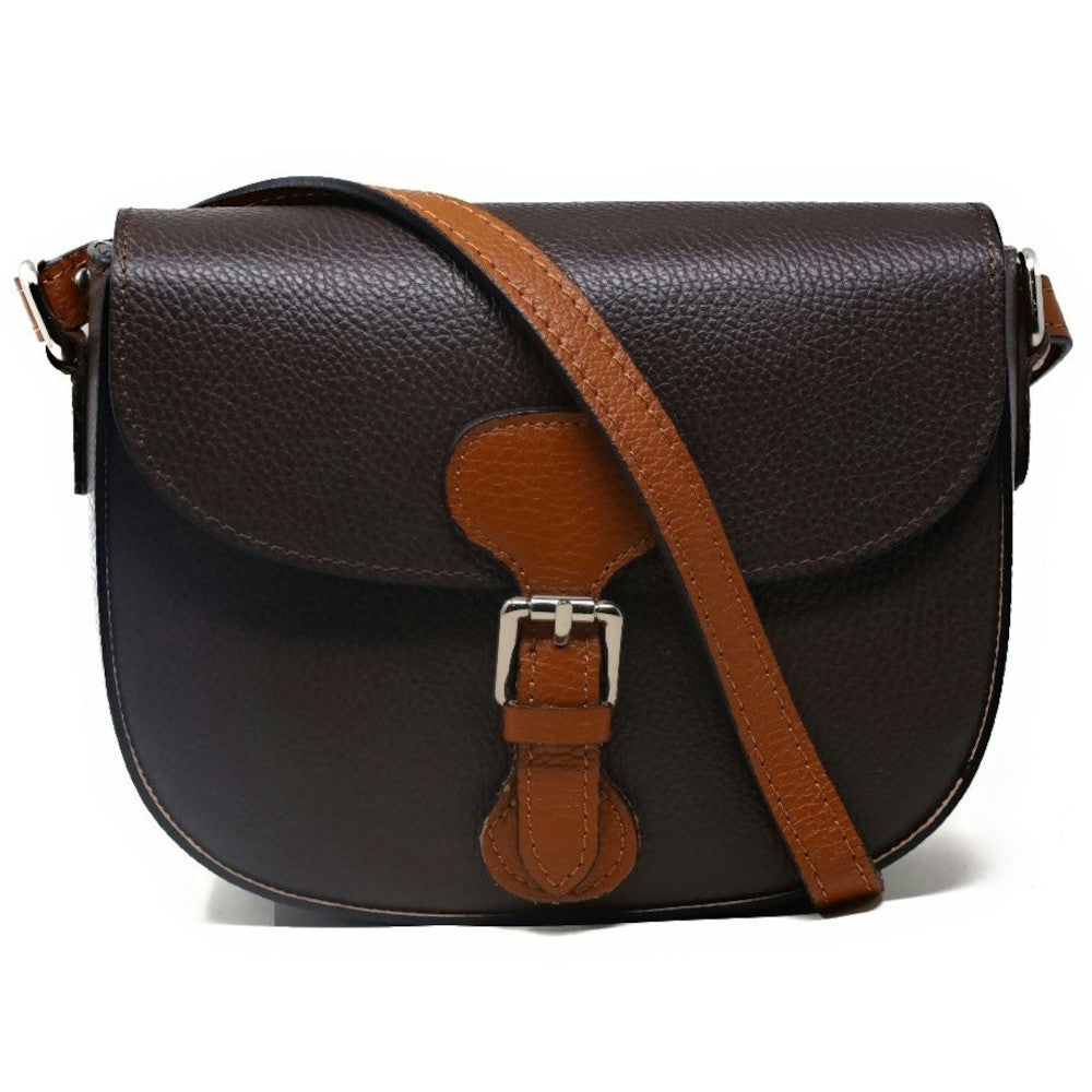Sac trotteur en cuir grainé INA SCOT Chocolat