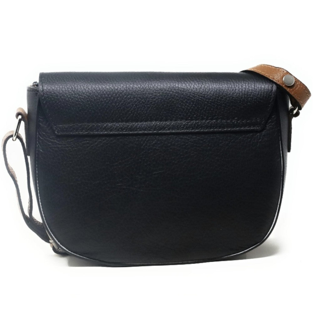 Sac trotteur en cuir grainé INA SCOT Noir