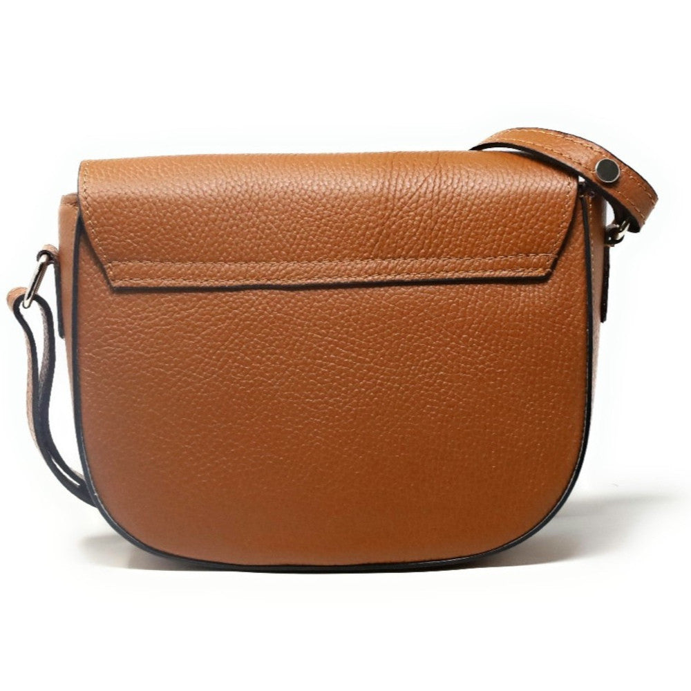 Sac trotteur en cuir grainé INA SCOT Camel