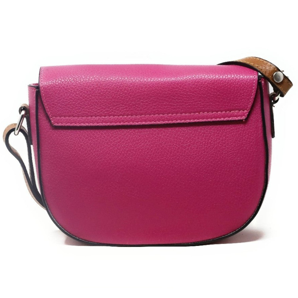 Sac trotteur en cuir grainé INA SCOT Rose fuchsia
