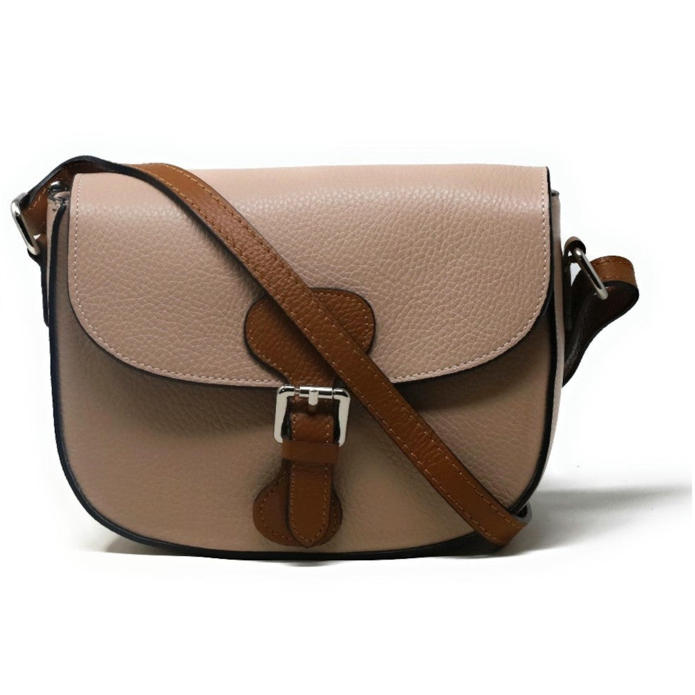 Sac trotteur en cuir grainé INA SCOT Rose nude