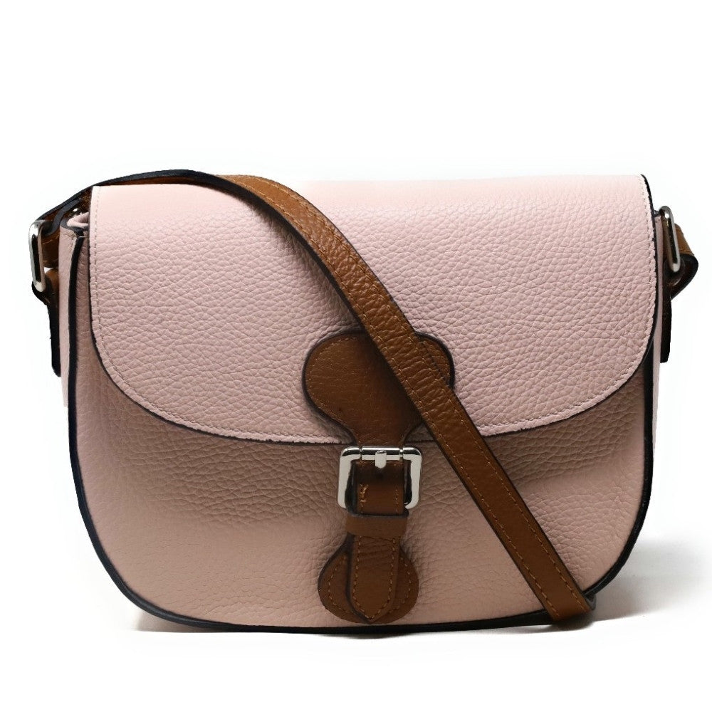 Sac trotteur en cuir grainé INA SCOT Rose pâle