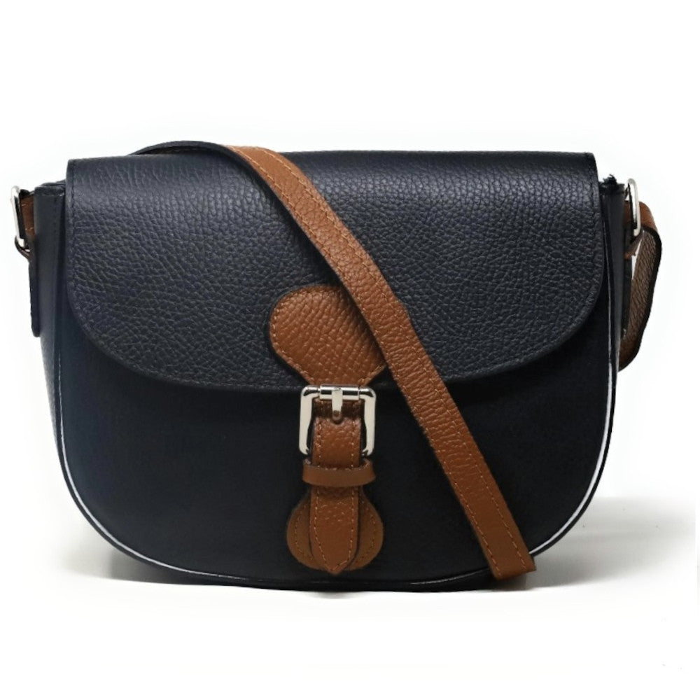 Sac trotteur en cuir grainé INA SCOT Noir