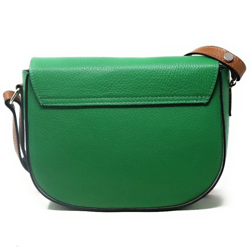 Sac trotteur en cuir grainé INA SCOT Vert anglais