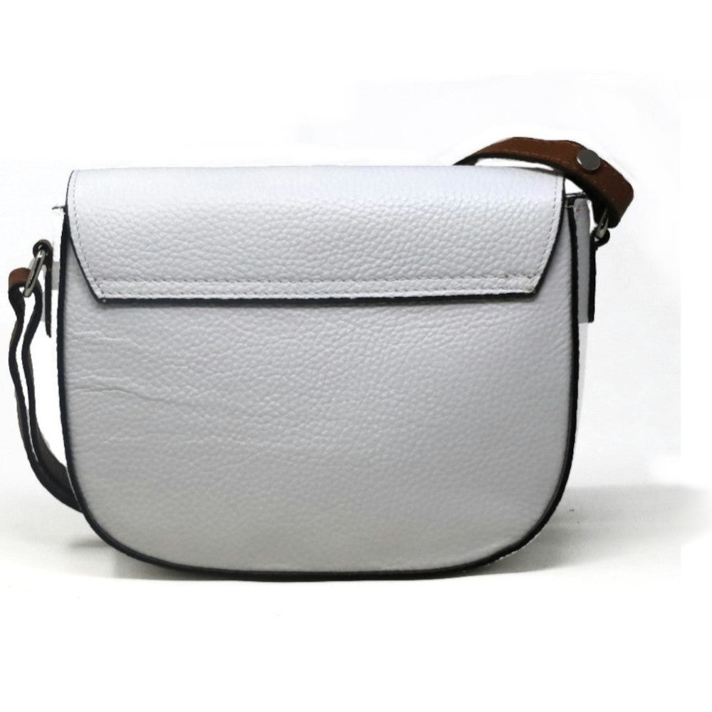 Sac trotteur en cuir grainé INA SCOT Blanc