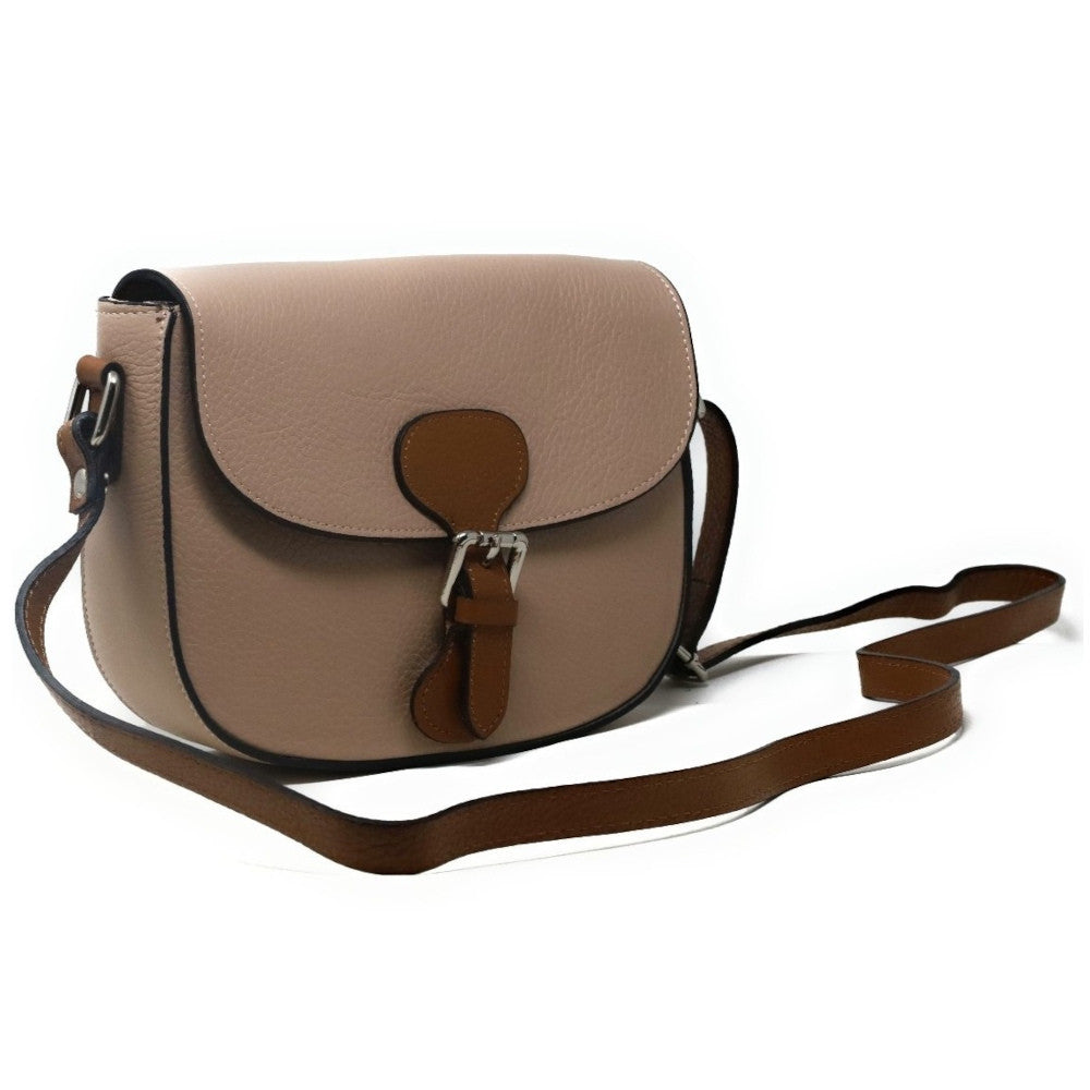 Sac trotteur en cuir grainé INA SCOT Rose nude