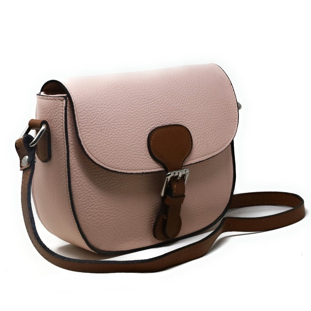Sac trotteur en cuir grainé INA SCOT Rose pâle