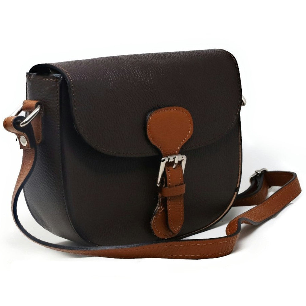 Sac trotteur en cuir grainé INA SCOT Chocolat