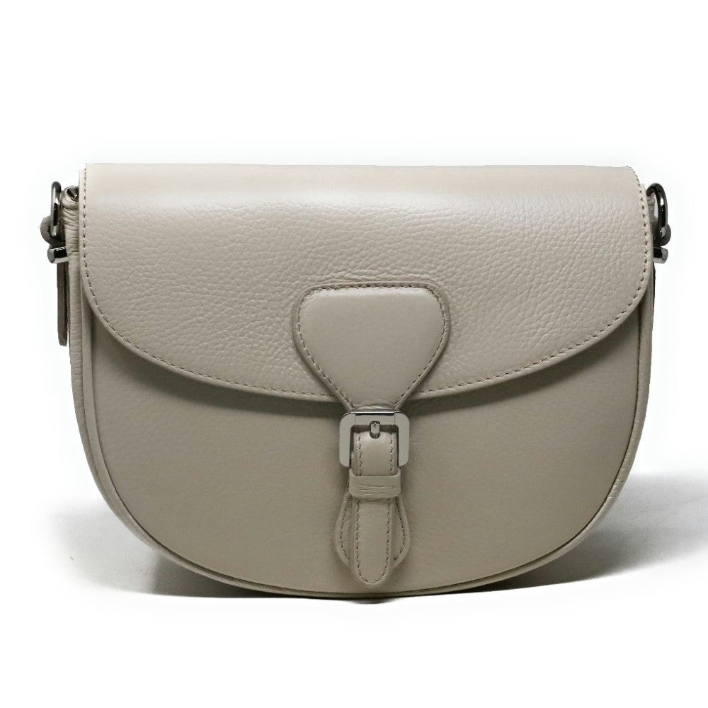 Sac trotteur en cuir grainé MASINA Beige crème