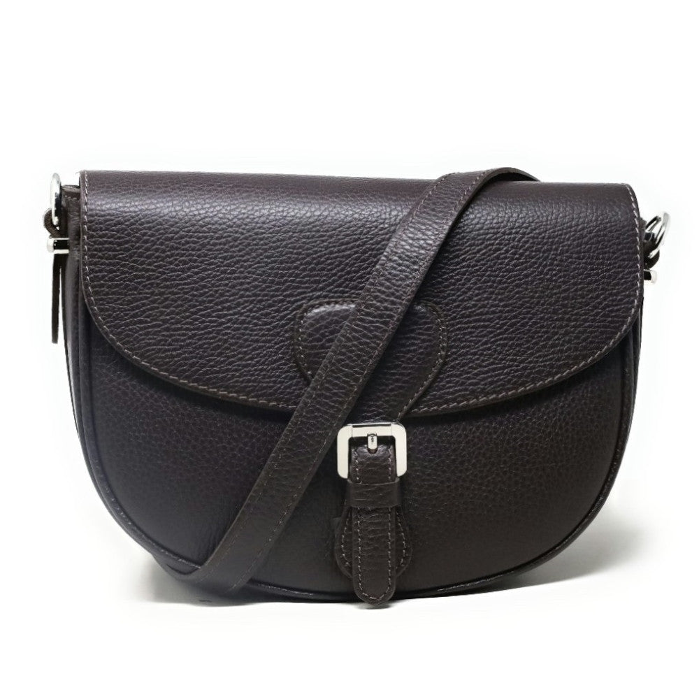 Sac trotteur en cuir grainé MASINA Chocolat