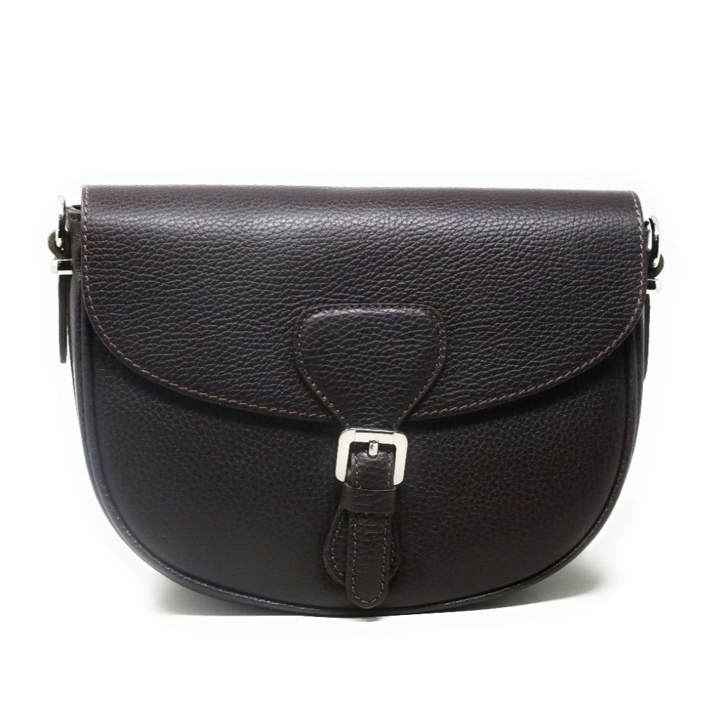 Sac trotteur en cuir grainé MASINA Chocolat