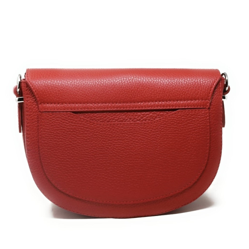 Sac trotteur en cuir grainé MASINA Rouge garance