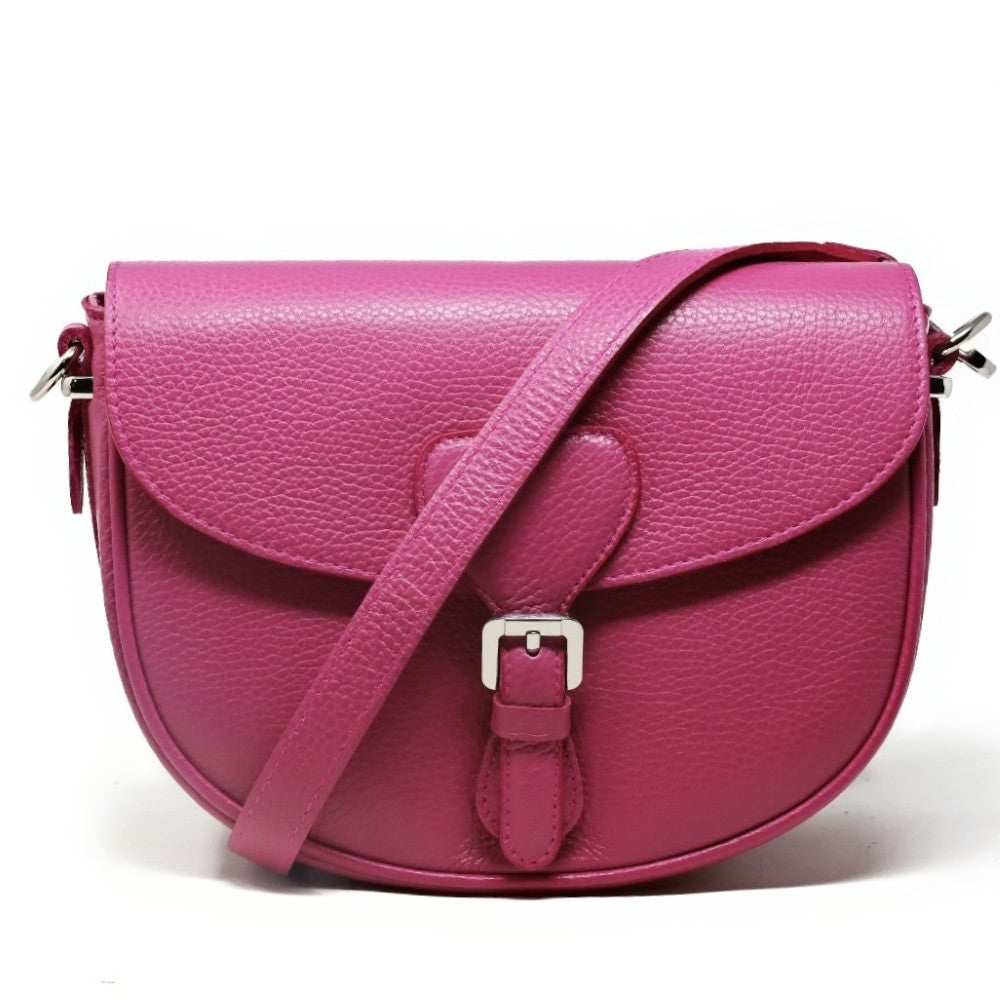 Sac trotteur en cuir grainé MASINA Rose fuchsia