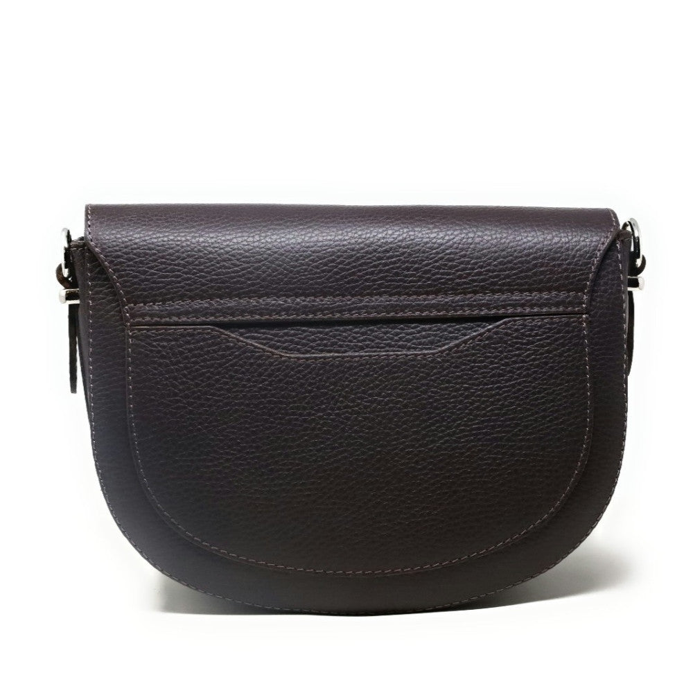 Sac trotteur en cuir grainé MASINA Chocolat