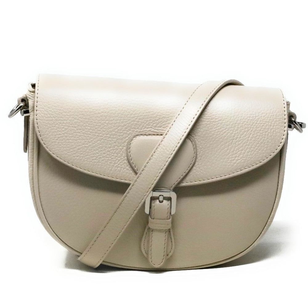 Sac trotteur en cuir grainé MASINA Beige crème