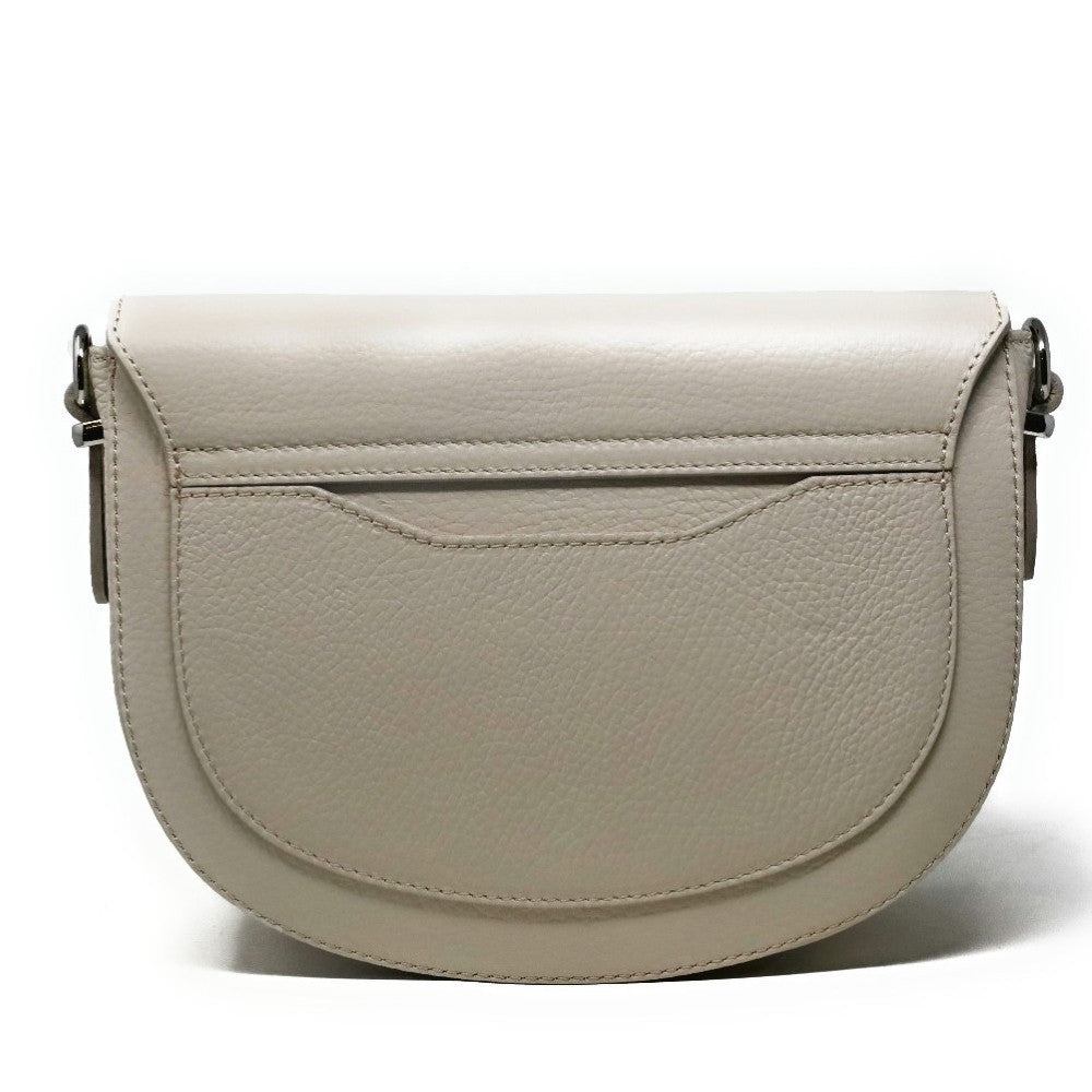 Sac trotteur en cuir grainé MASINA Beige crème