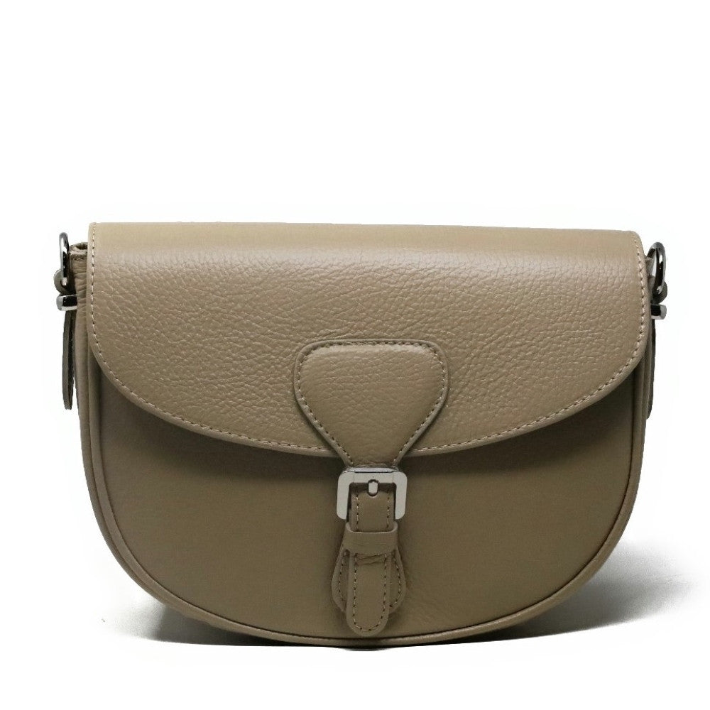 Sac trotteur en cuir grainé MASINA Taupe clair