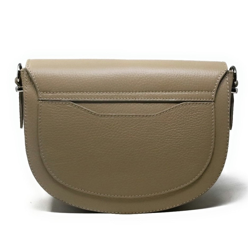 Sac trotteur en cuir grainé MASINA Taupe clair