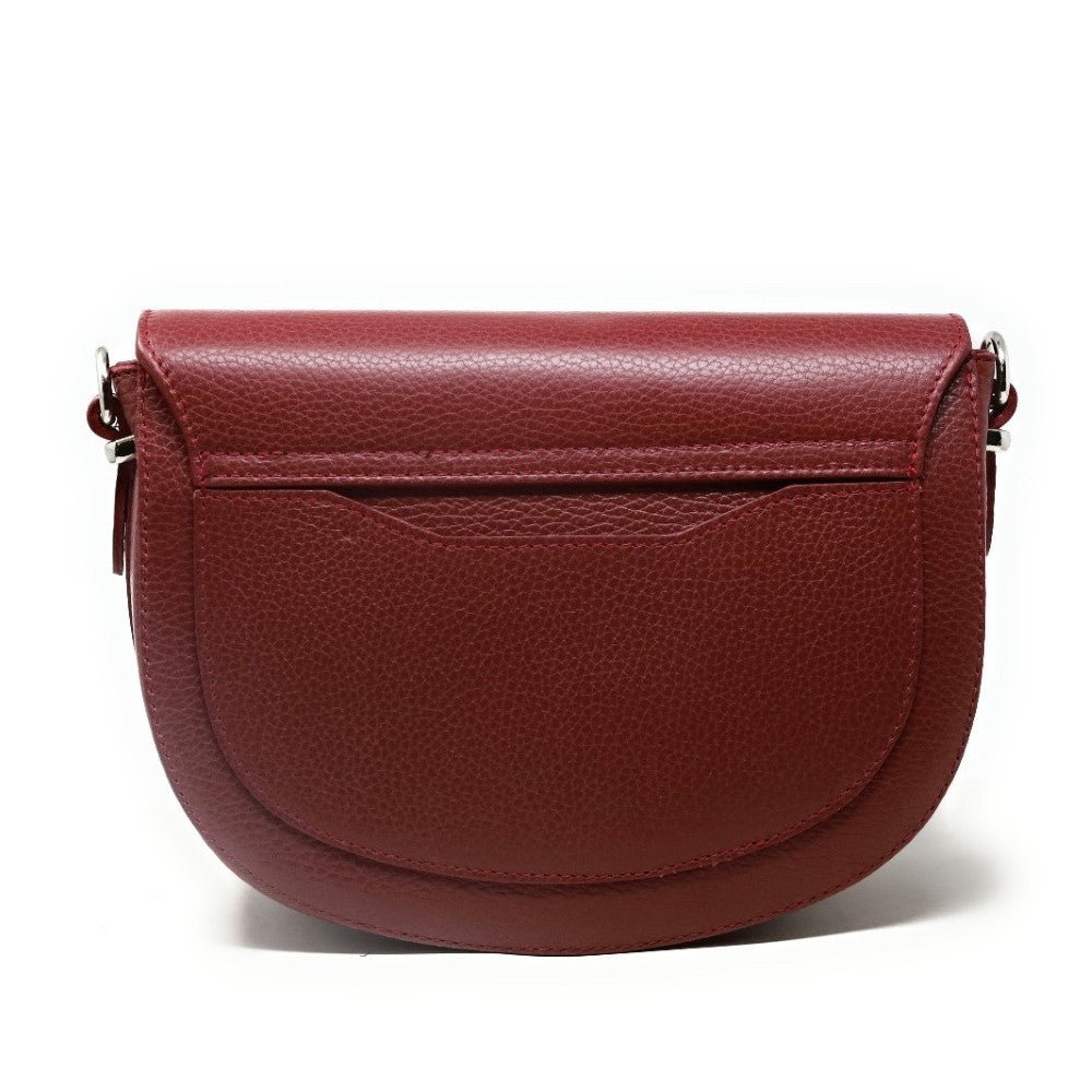 Sac trotteur en cuir grainé MASINA Rouge bordeaux