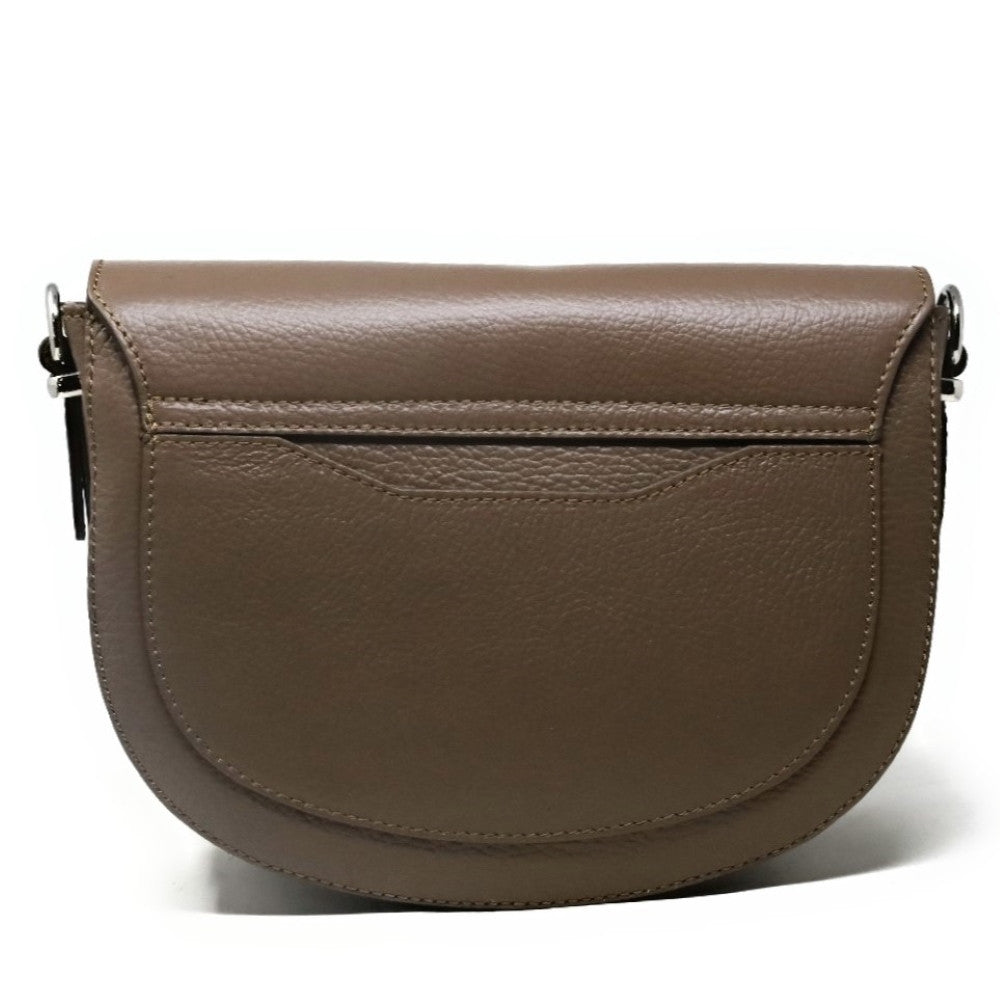 Sac trotteur en cuir grainé MASINA Taupe foncé