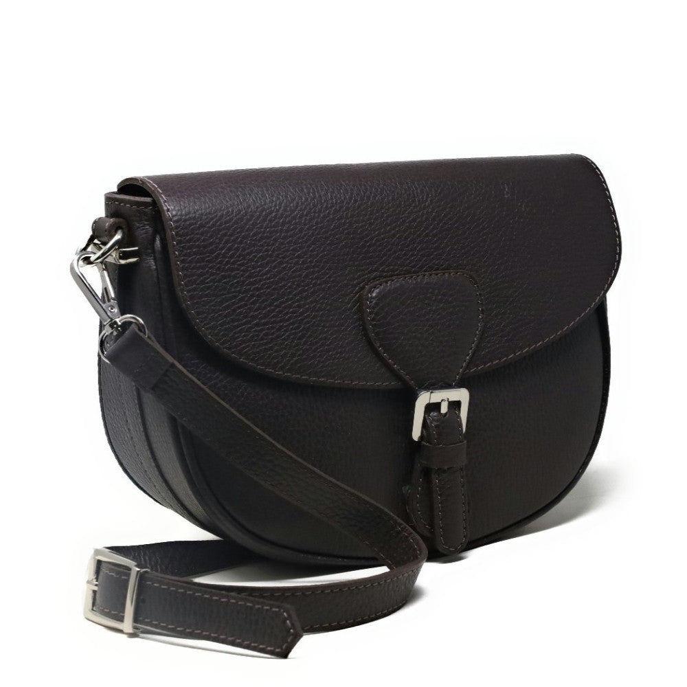 Sac trotteur en cuir grainé MASINA Chocolat