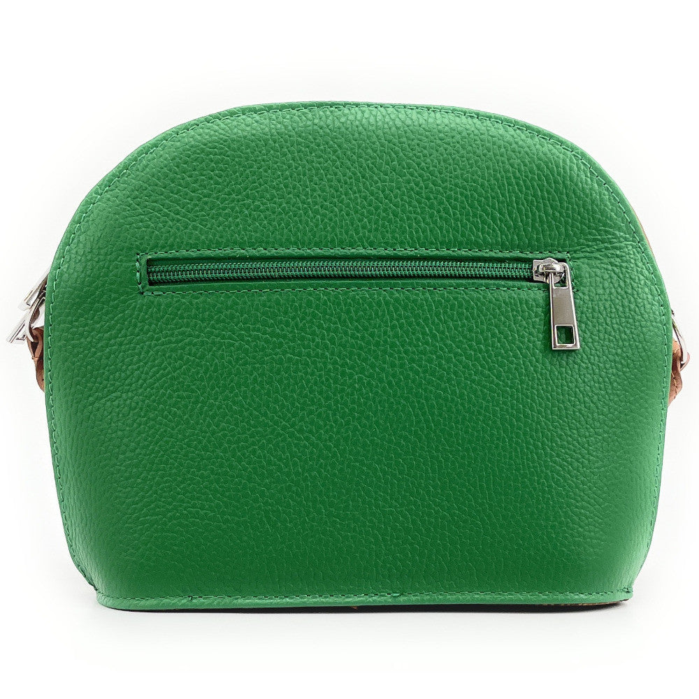 Sac trotteur en cuir grainé NAAN Vert anglais