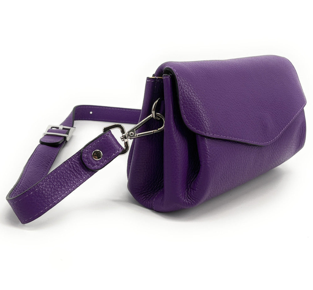 Sac trotteur en cuir grainé ORIGAMI Violet
