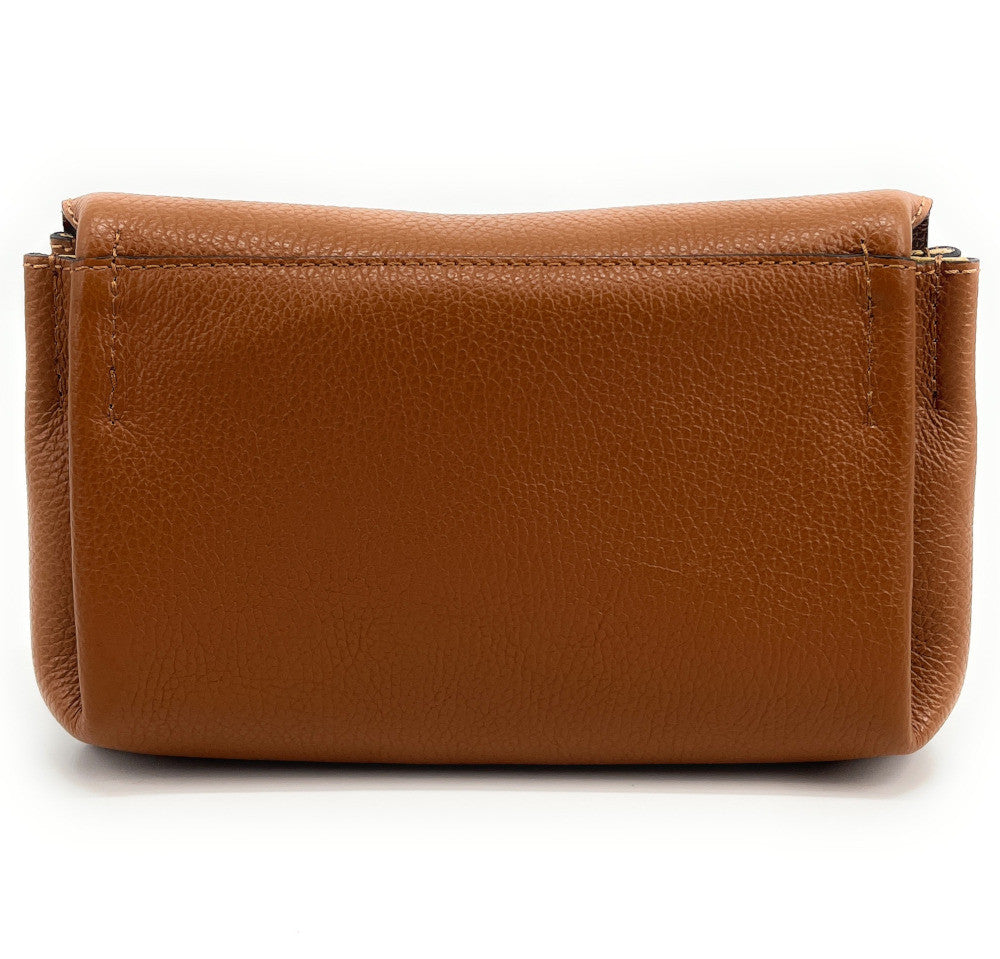 Sac trotteur en cuir grainé ORIGAMI Camel