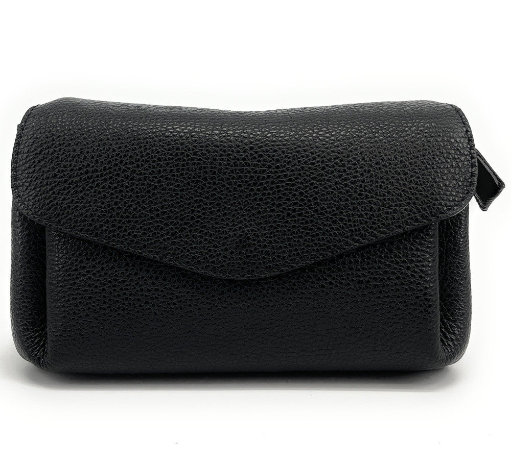 Sac trotteur en cuir grainé ORIGAMI Noir